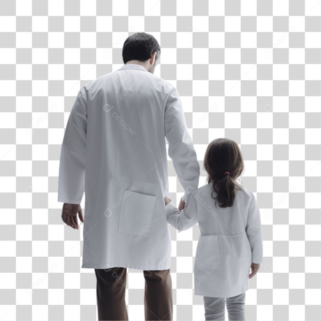 Enfermeiro com Criança PNG Transparente