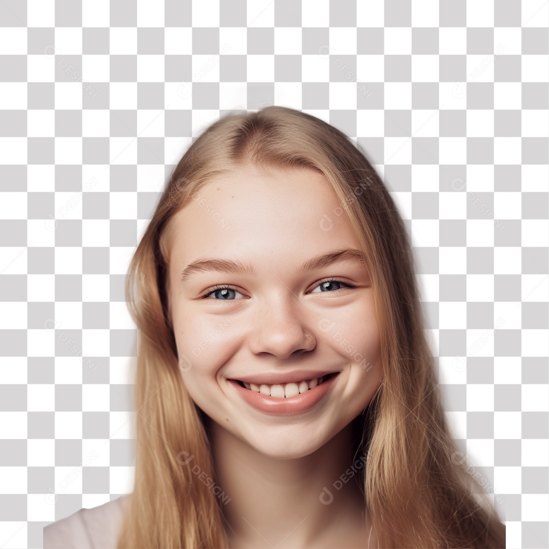 Linda Mulher Branca Sorrindo PNG Transparente
