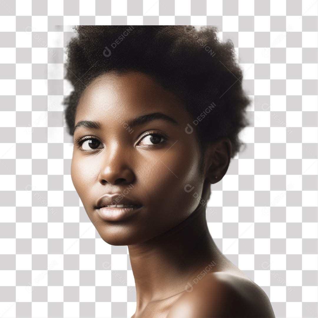 Linda Mulher Negra PNG Transparente