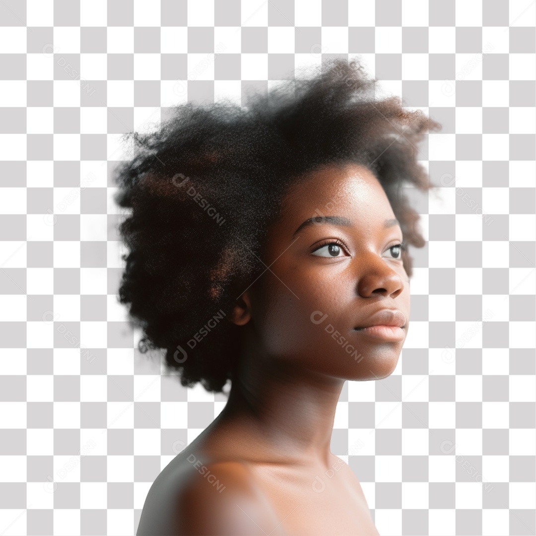 Linda Mulher Negra PNG Transparente