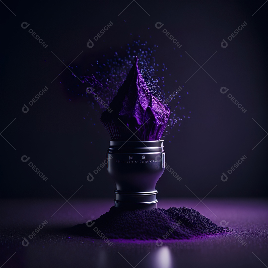 Imagem realista de maquiagens sobre uma mesa