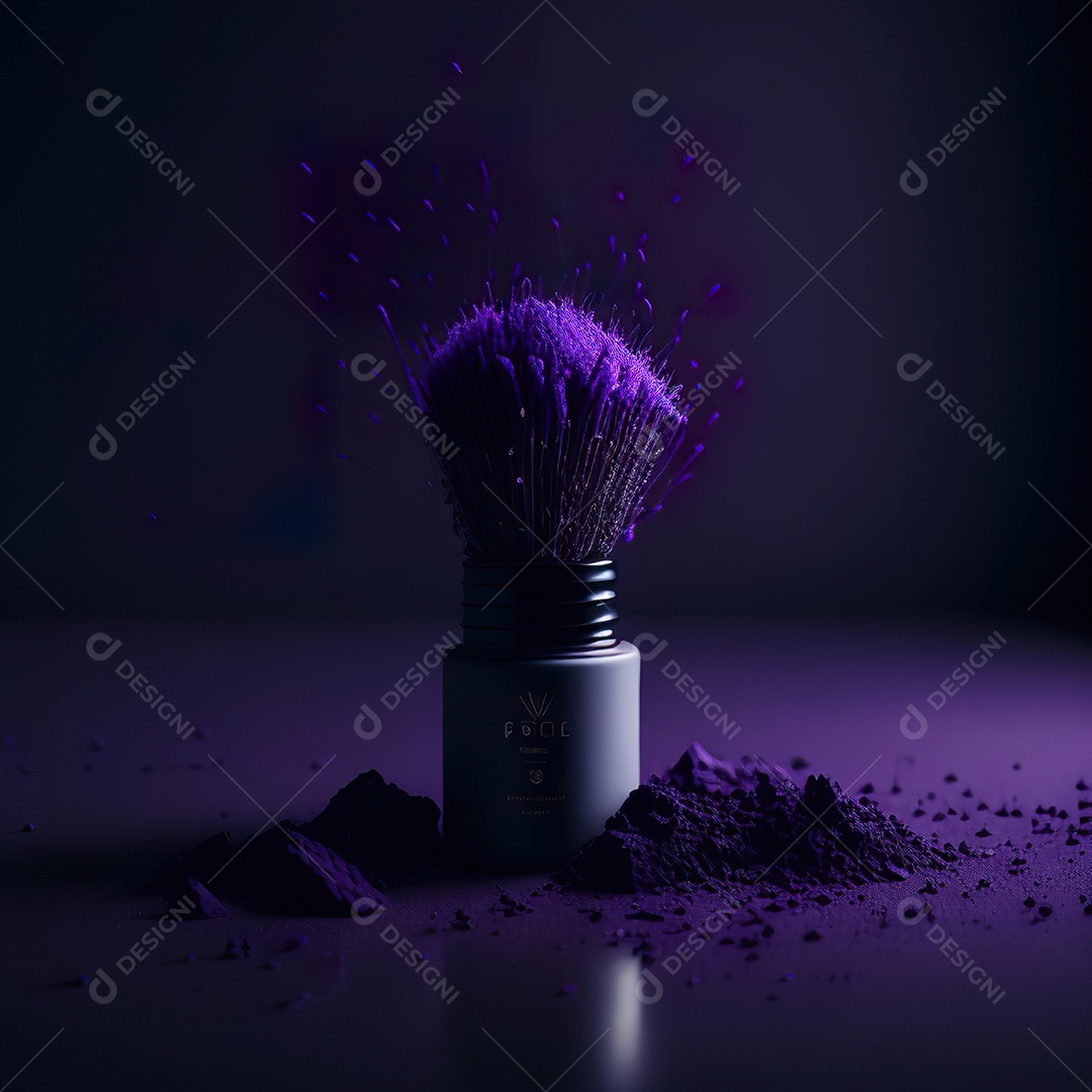 Imagem realista de maquiagens sobre uma mesa