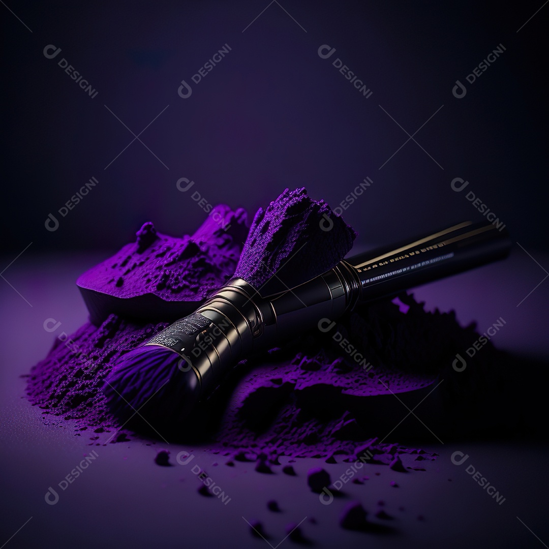 Imagem realista de maquiagens sobre uma mesa