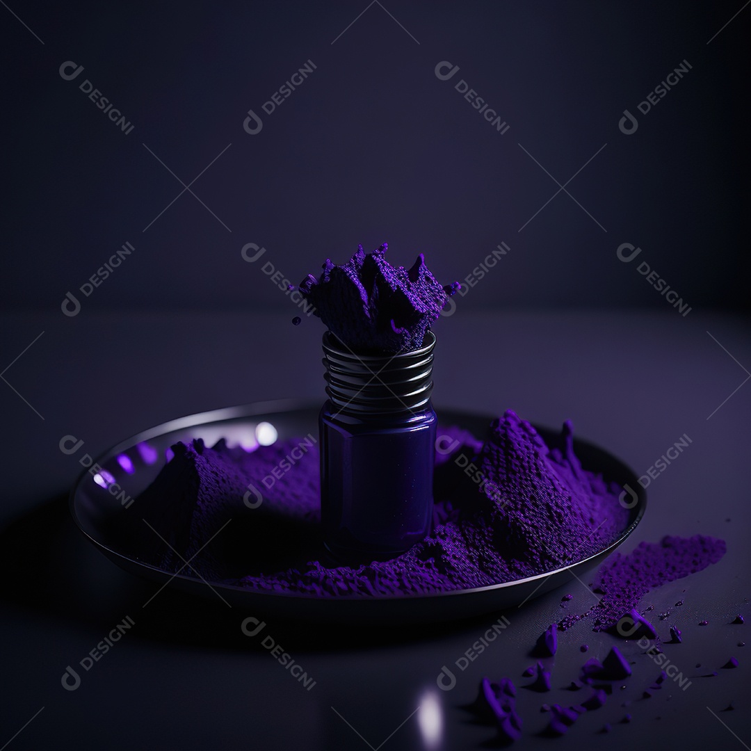 Imagem realista de maquiagens sobre uma mesa