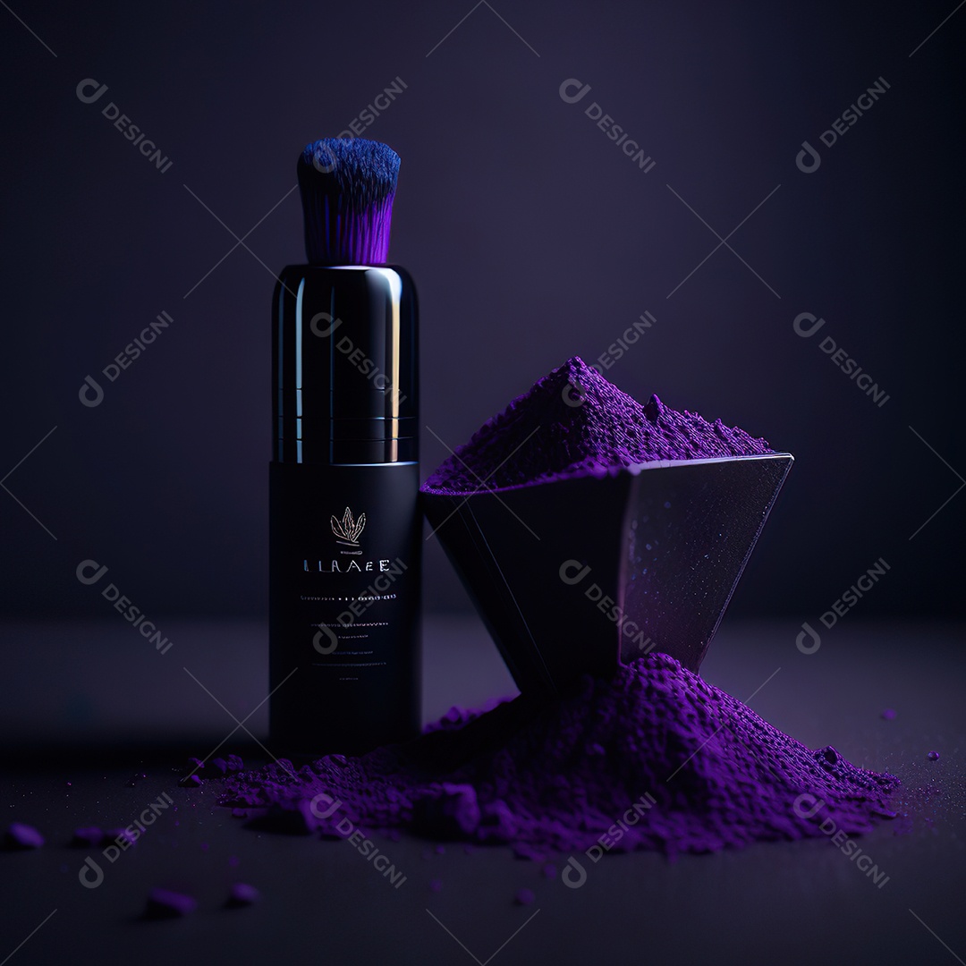 Imagem realista de maquiagens sobre uma mesa