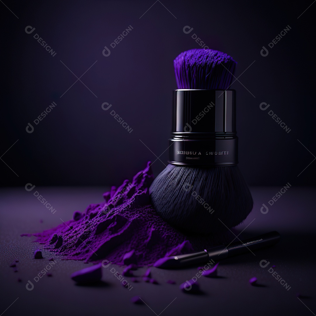 Imagem realista de maquiagens sobre uma mesa