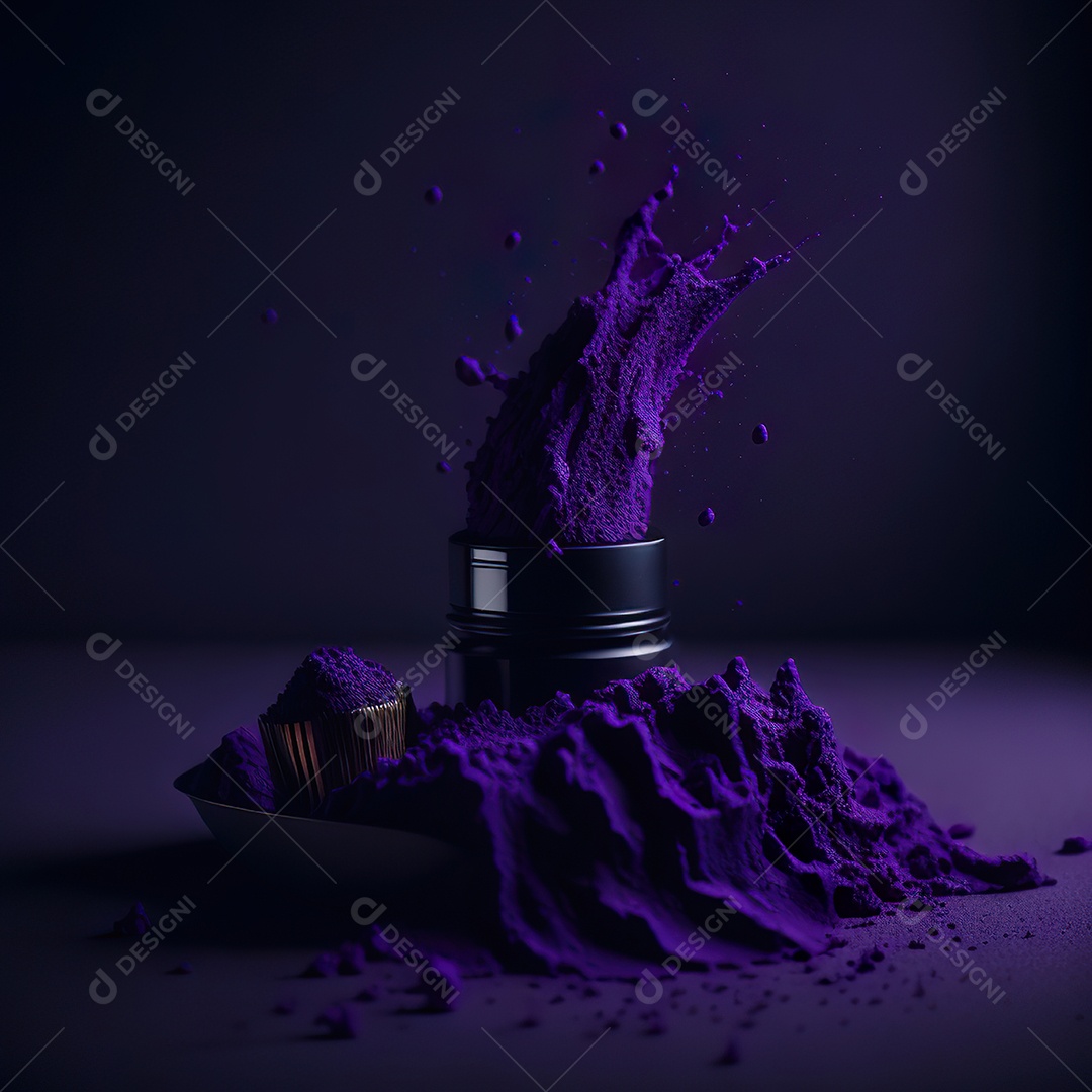 Imagem realista de maquiagens sobre uma mesa