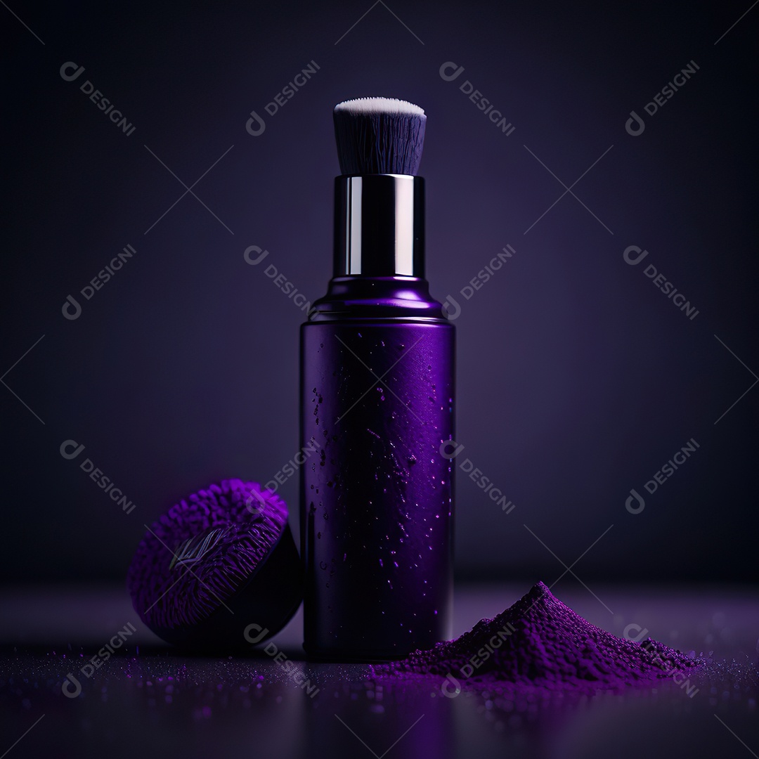 Imagem realista de maquiagens sobre uma mesa