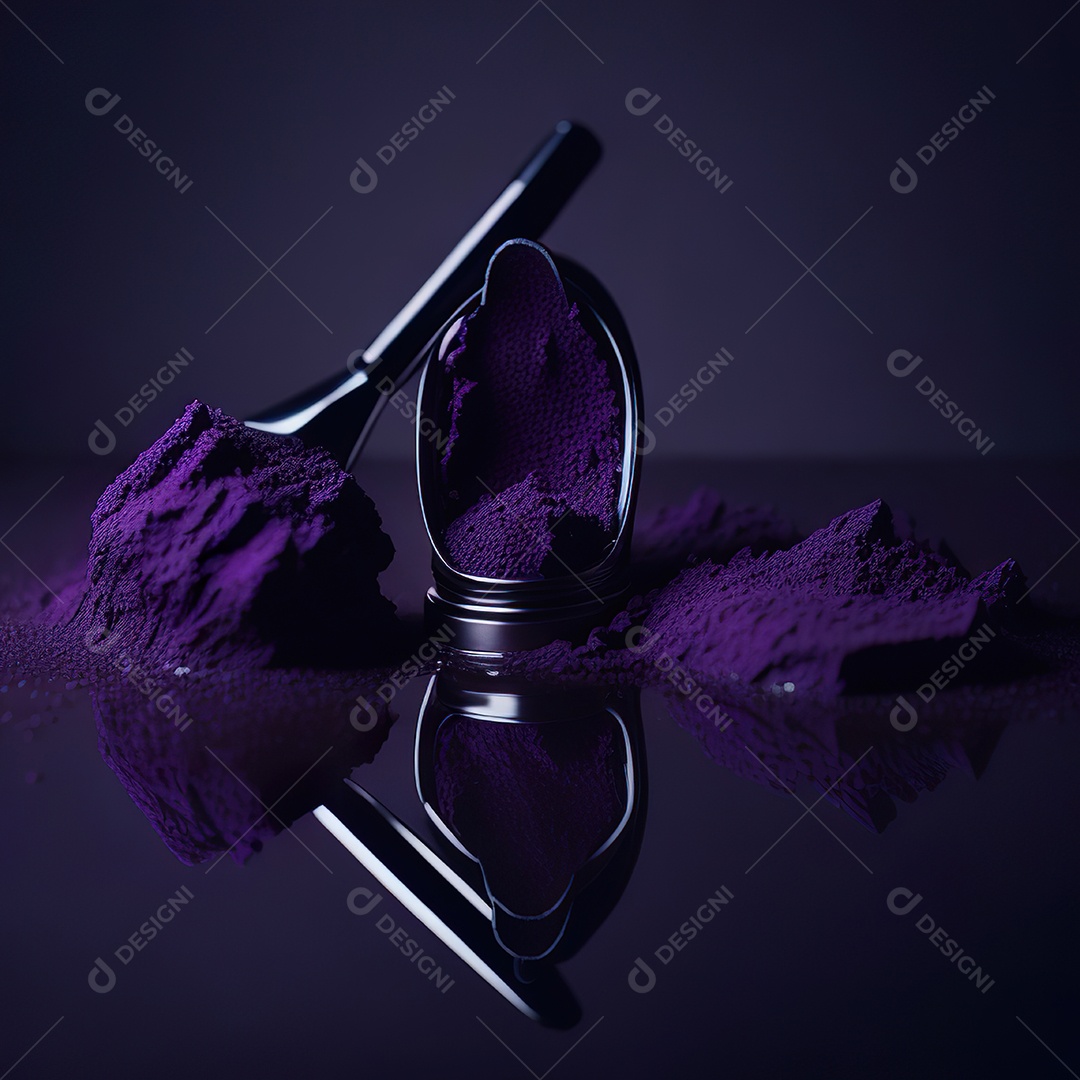 Imagem realista de maquiagens sobre uma mesa