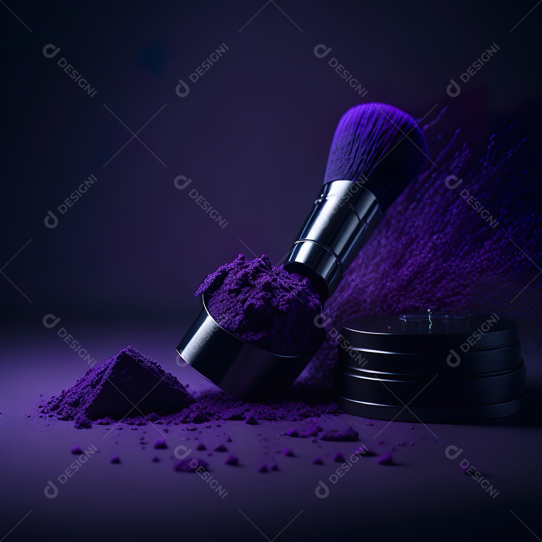 Imagem realista de maquiagens sobre uma mesa