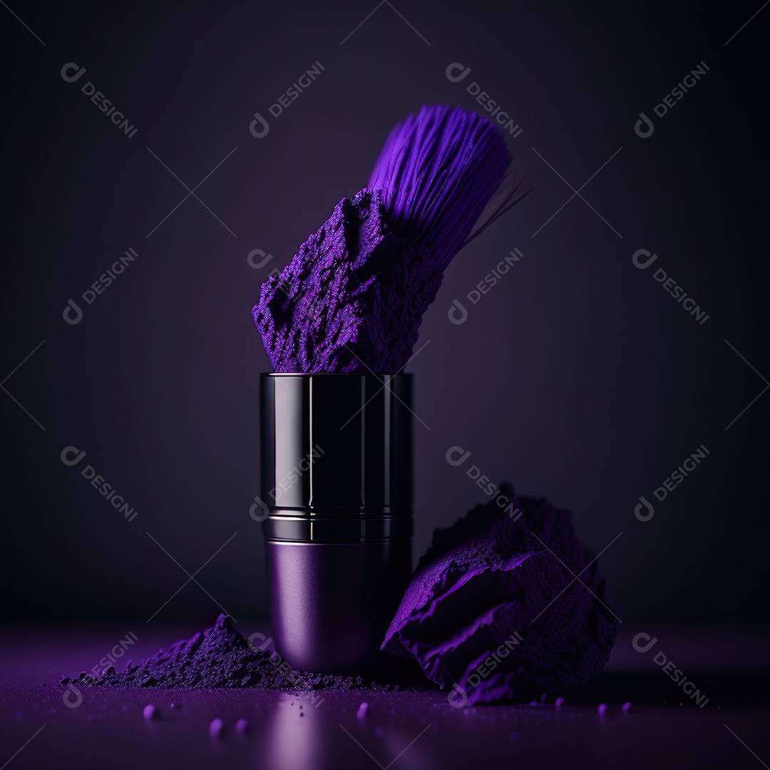 Imagem realista de maquiagens sobre uma mesa