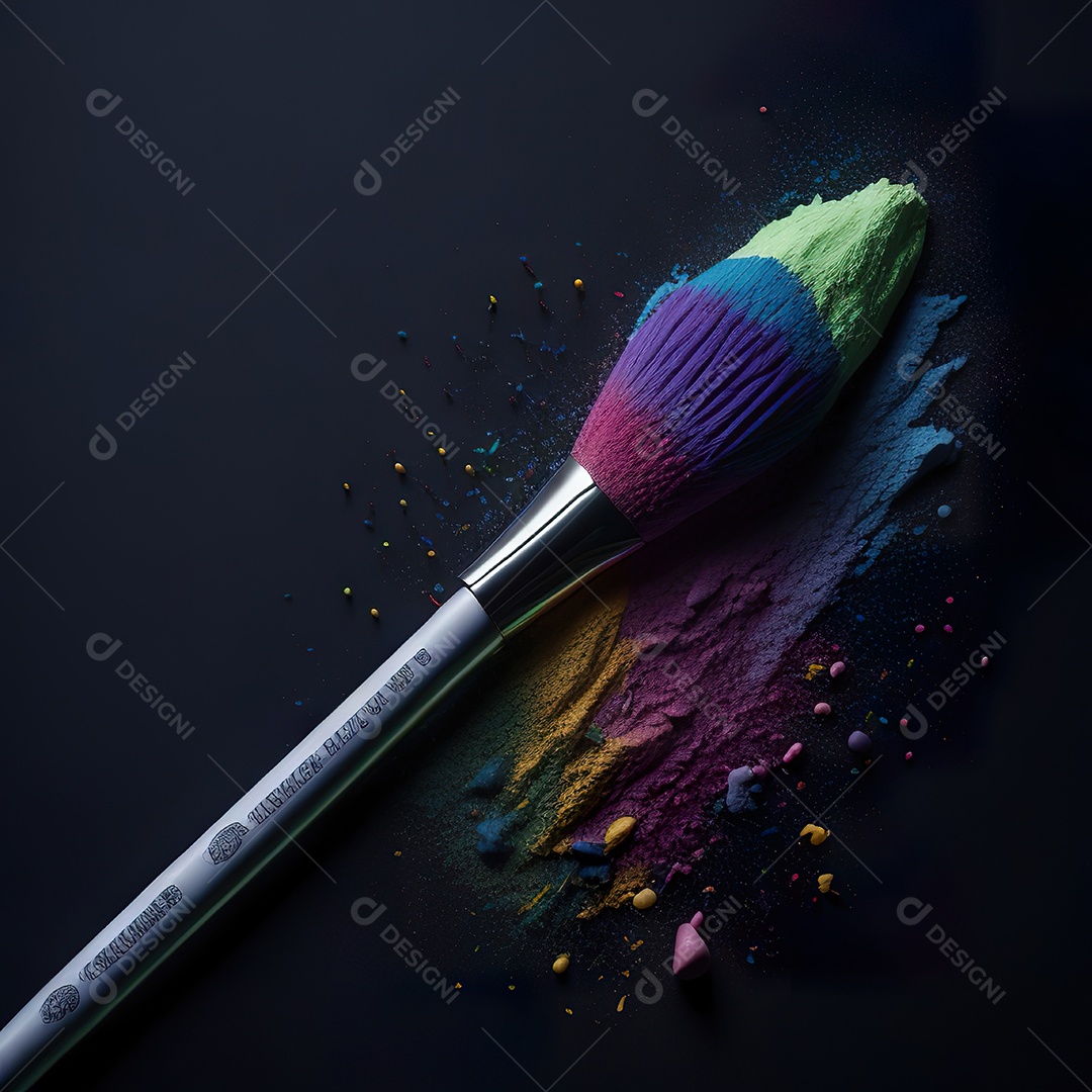 Imagem realista de maquiagens sobre uma mesa