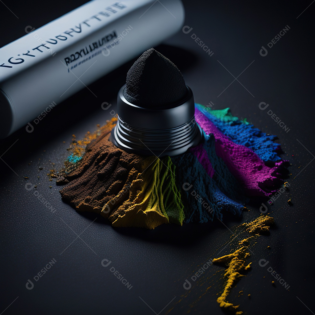 Imagem realista de maquiagens sobre uma mesa