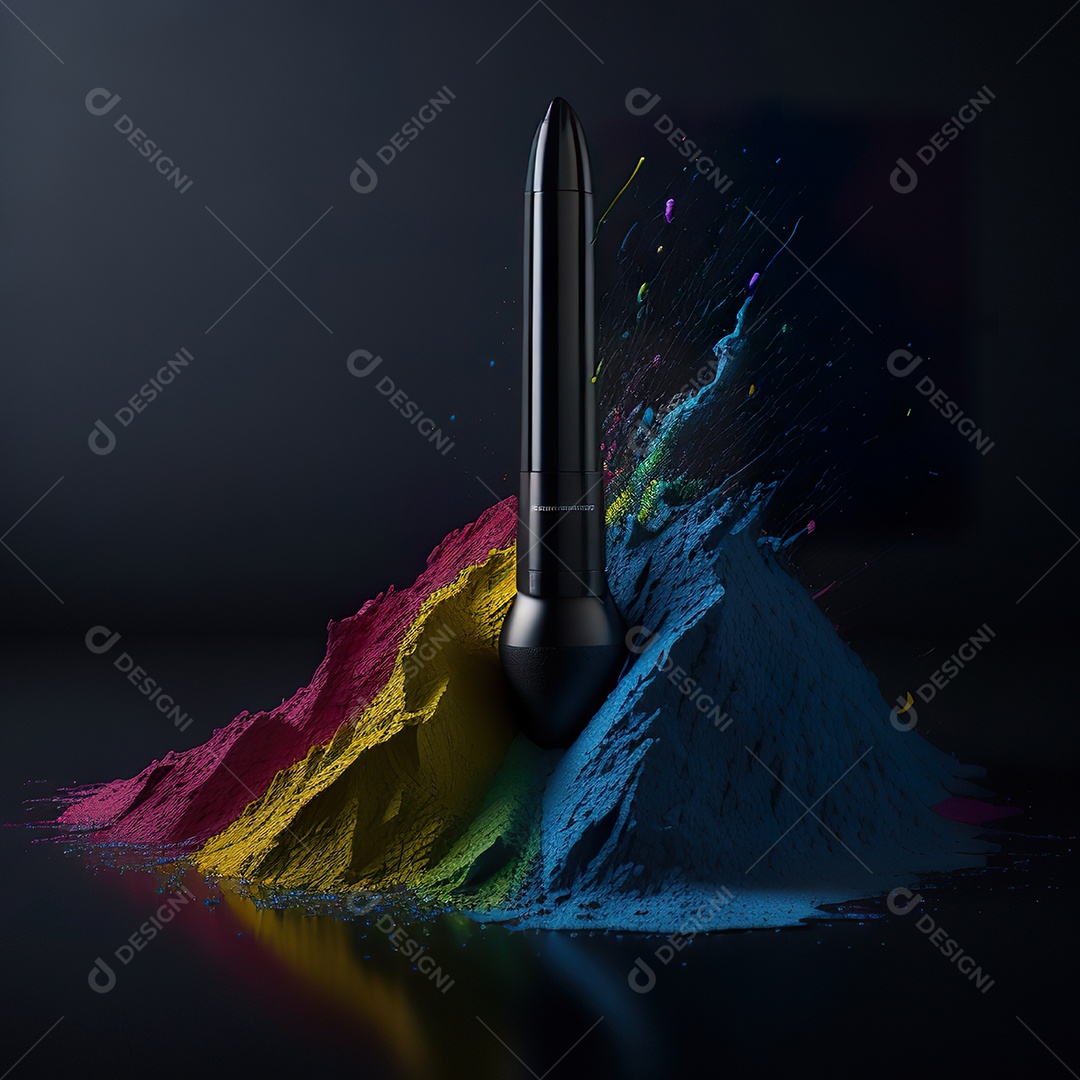 Imagem realista de maquiagens sobre uma mesa