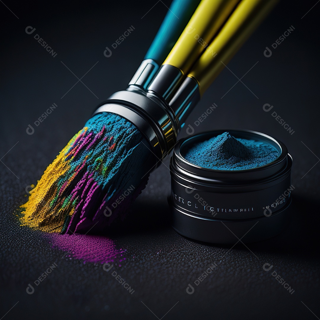 Imagem realista de maquiagens sobre uma mesa