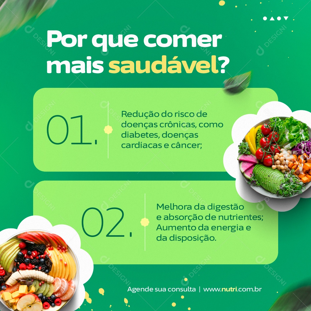 Horários de Consulta Nutricionista Social Media PSD Editável