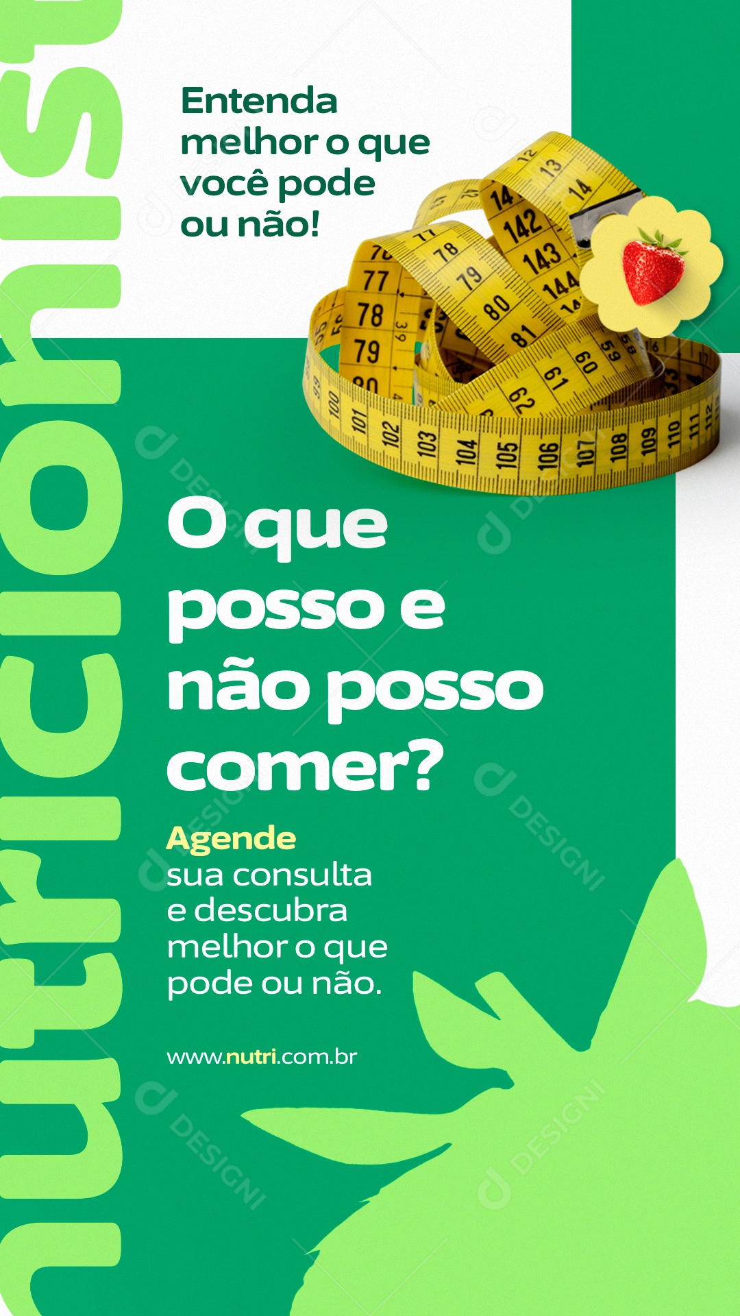 Horários de Consulta Nutricionista Social Media PSD Editável