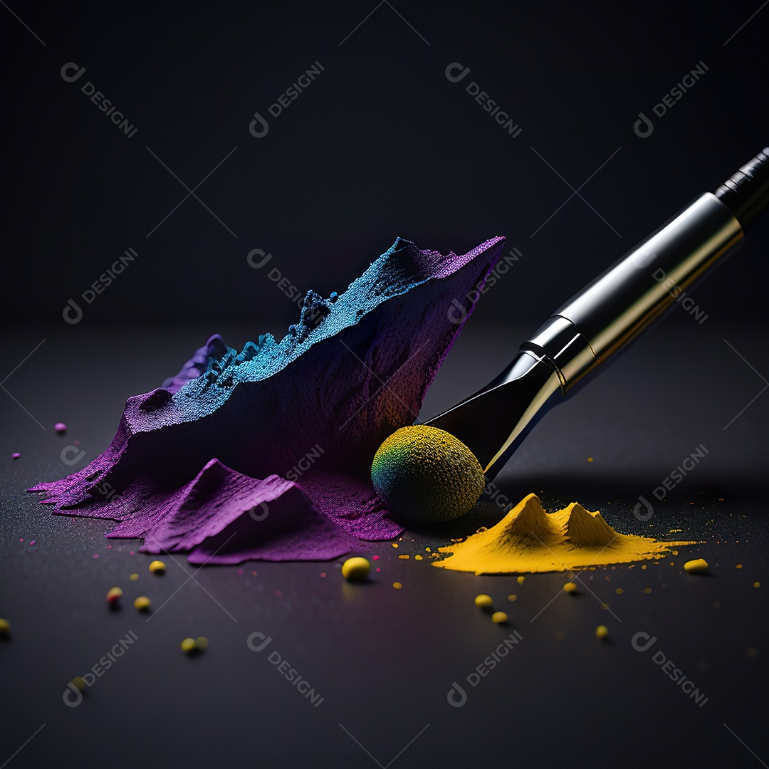 Imagem realista de maquiagens sobre uma mesa