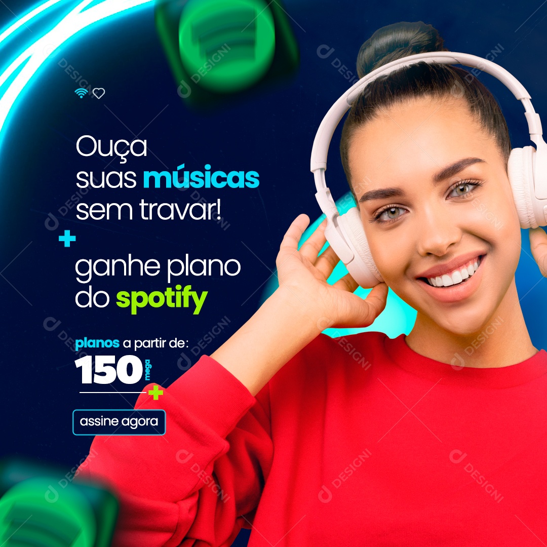 Seu Plano De Internet Está Aqui Social Media PSD Editável