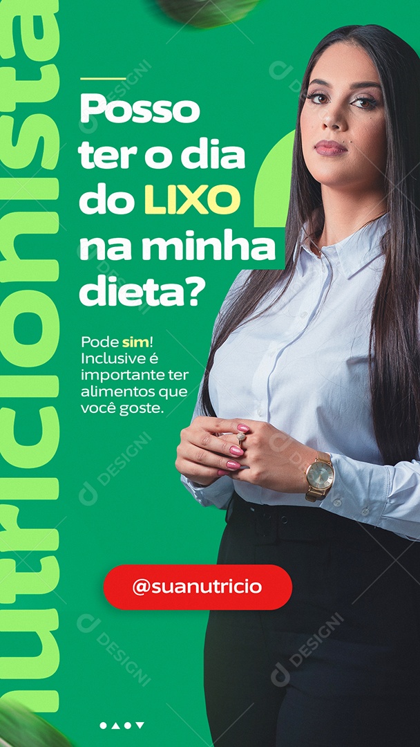 Story Horários de Consulta Nutricionista Social Media PSD Editável