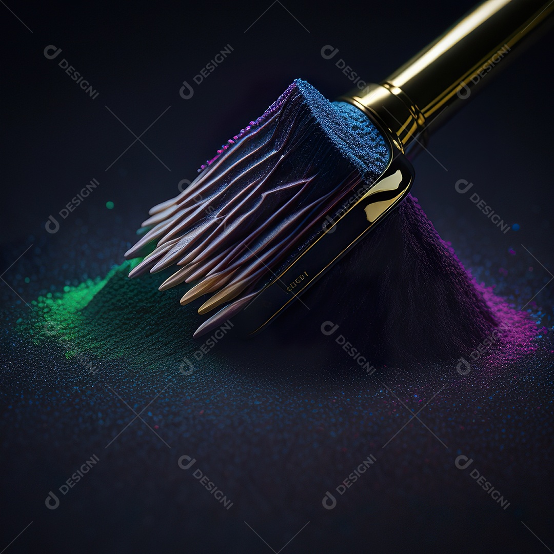 Imagem realista de maquiagens sobre uma mesa