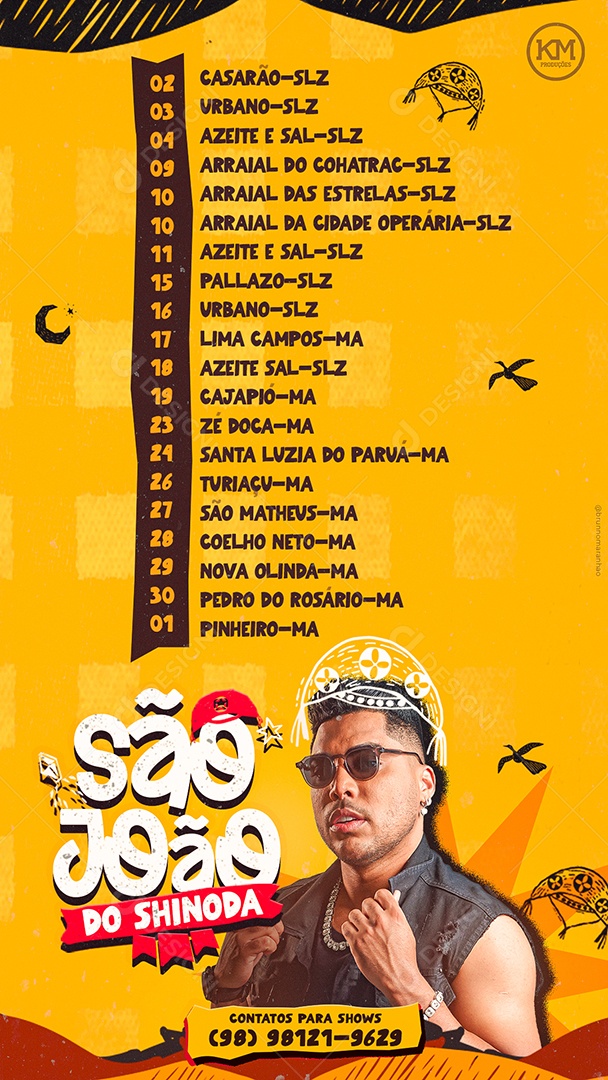 Social Media Flyer Story São João Do Shinoda PSD Editável