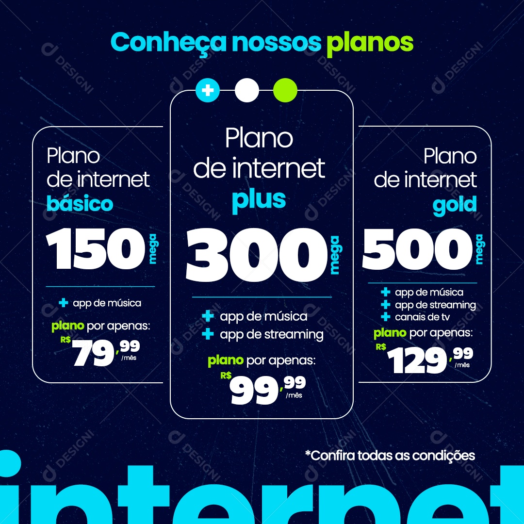 Seu Plano De Internet Está Aqui Social Media PSD Editável