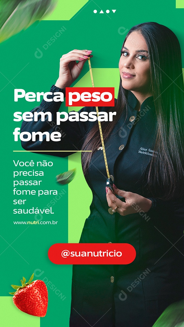 Story Horários de Consulta Nutricionista Social Media PSD Editável
