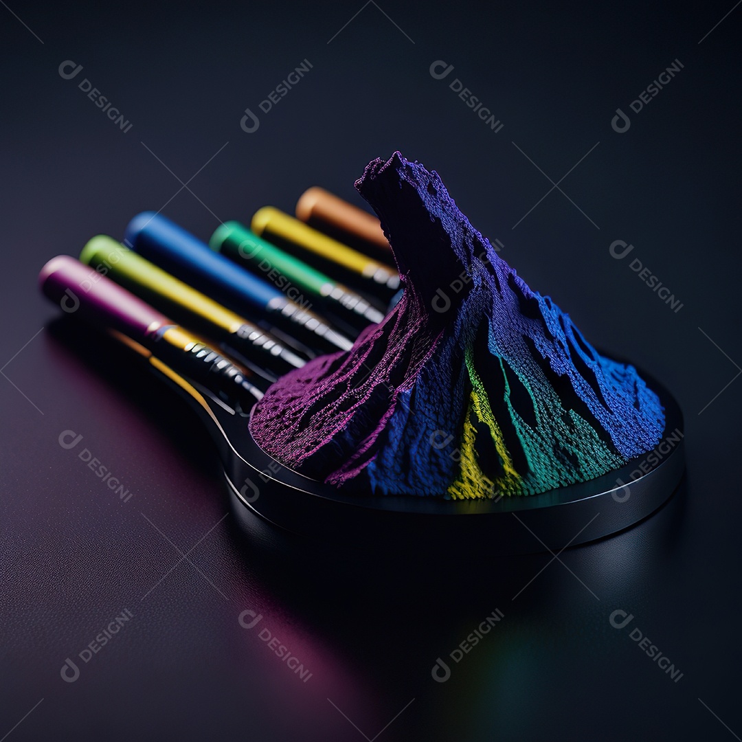 Imagem realista de maquiagens sobre uma mesa