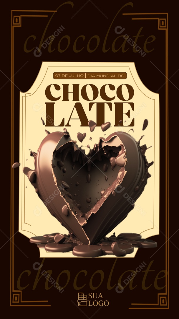 Story Dia Mundial Do Chocolate 07 de Julho Social Media PSD Editável