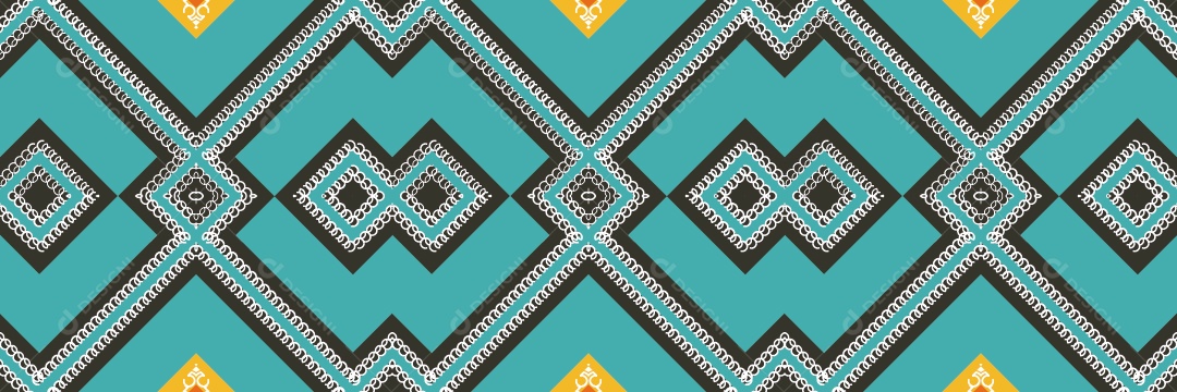 Padrão Tribal Tradicional Estilo Asteca Tapete Azul Vetor EPS