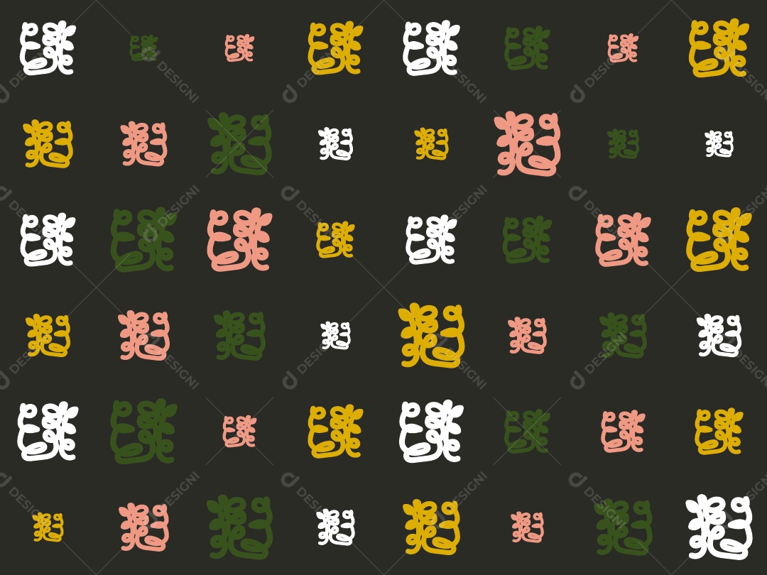 Padrão Geométrico Afro-Americano Colorido Vetor EPS