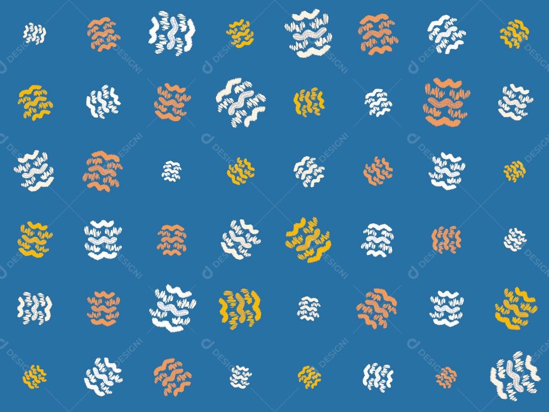 Padrão Geométrico Afro-Americano Azul Vetor EPS