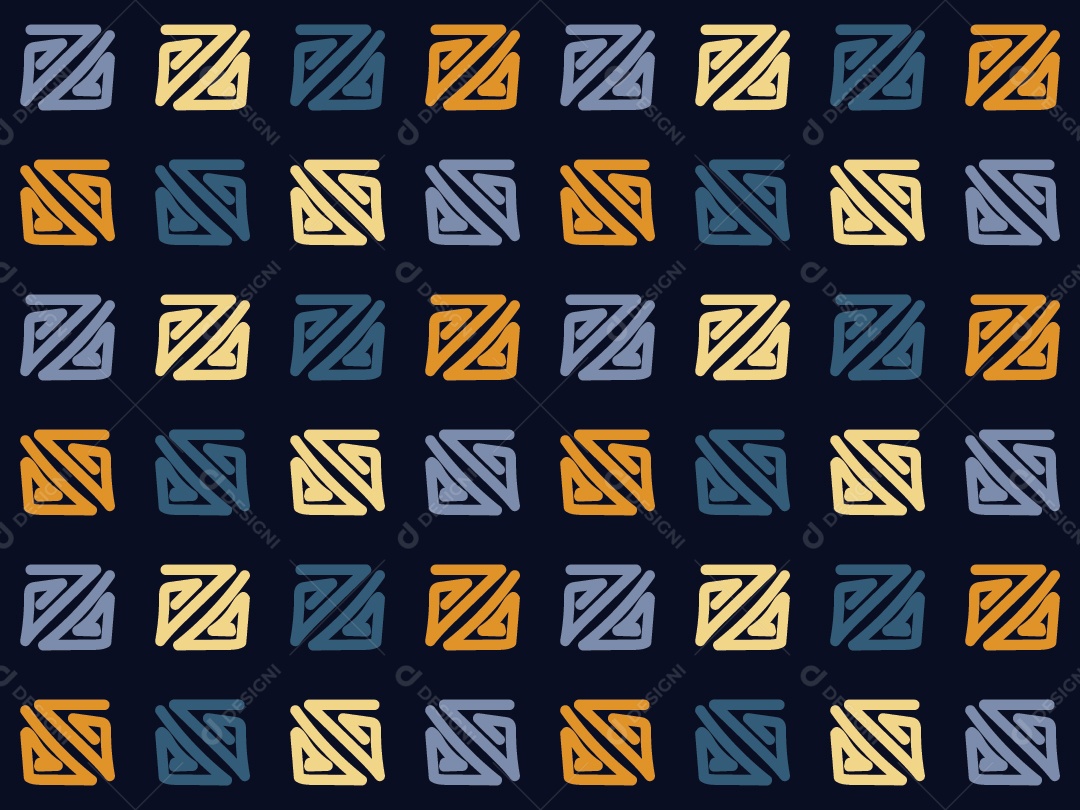 Padrão Geométrico Afro-Americano Colorido Vetor EPS