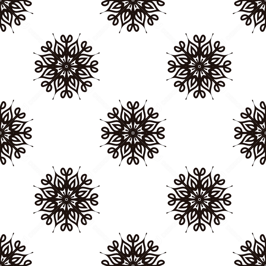 Ornamentos Geométricos De Flores Circulares Em Fundo Branco Vetor EPS