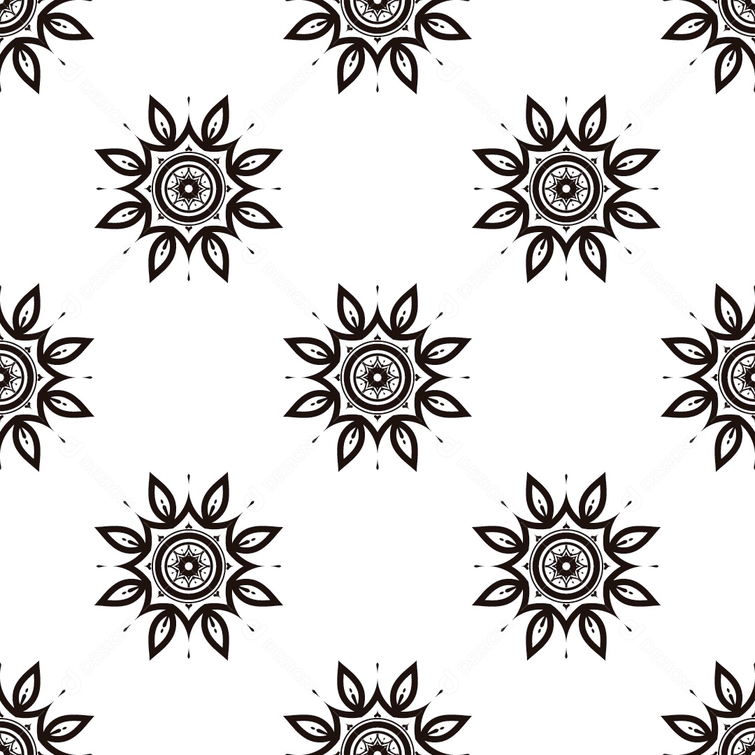 Ornamentos Geométricos Circulares Em Fundo Branco Vetor EPS