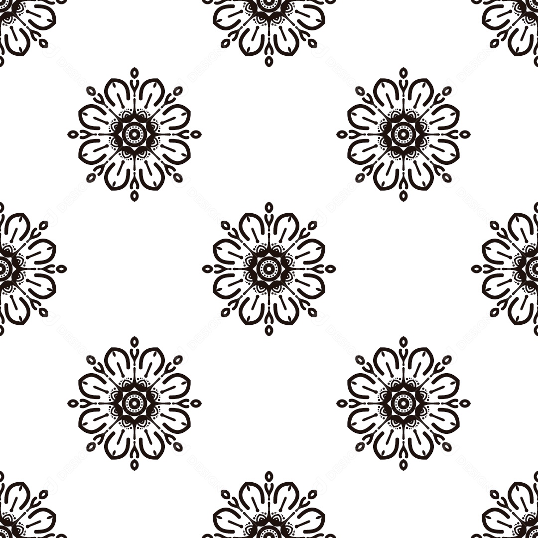 Ornamentos Geométricos Circulares Em Fundo Branco Vetor EPS