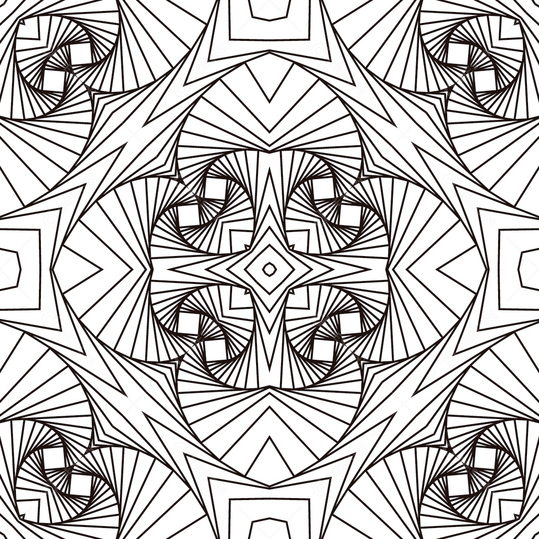 Ornamentos Geométricos Circulares Em Fundo Branco Vetor EPS