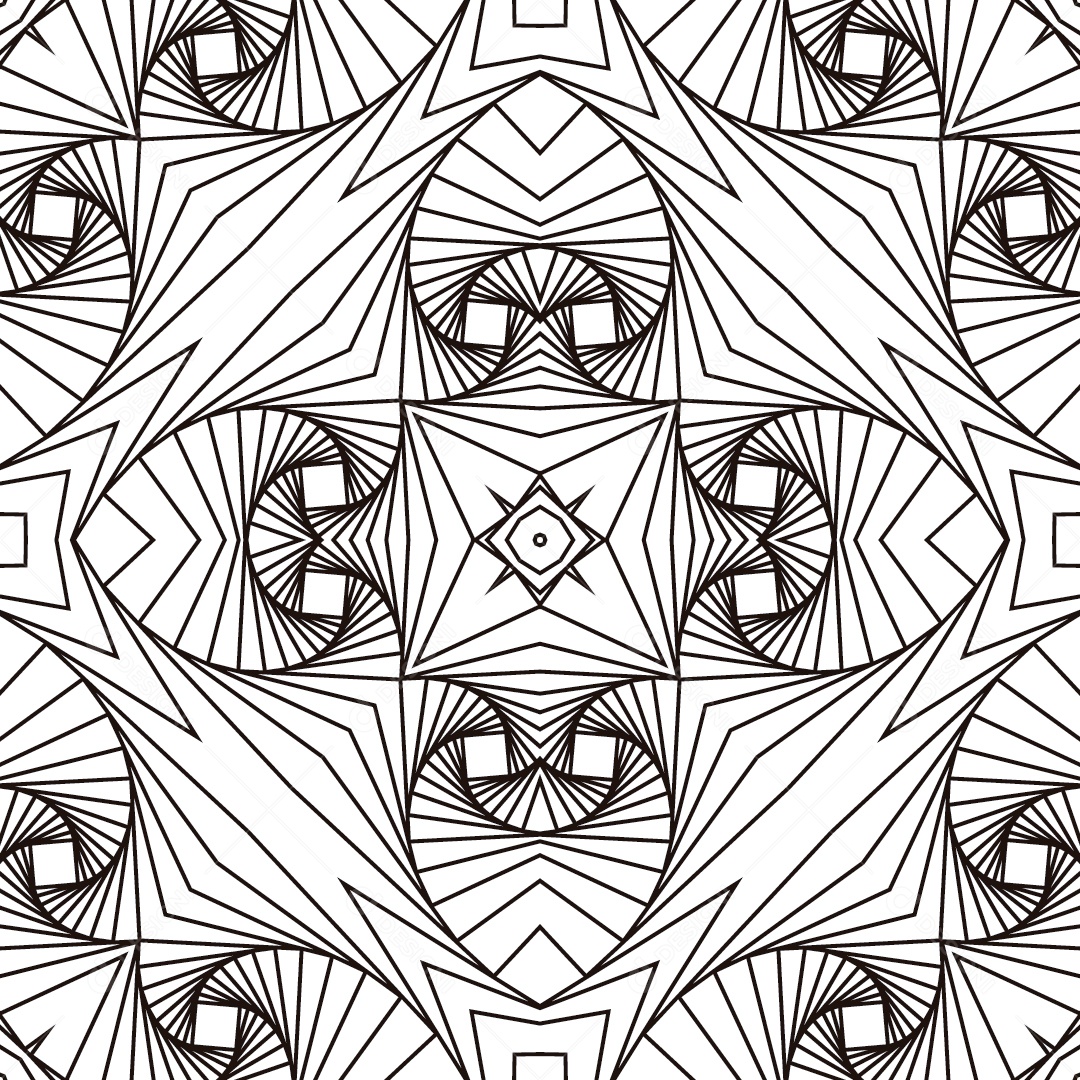 Ornamentos Geométricos Circulares Em Fundo Branco Vetor EPS