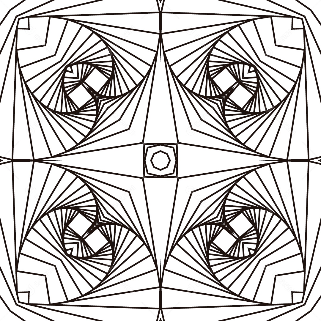Ornamentos Geométricos Circulares Em Fundo Branco Vetor EPS