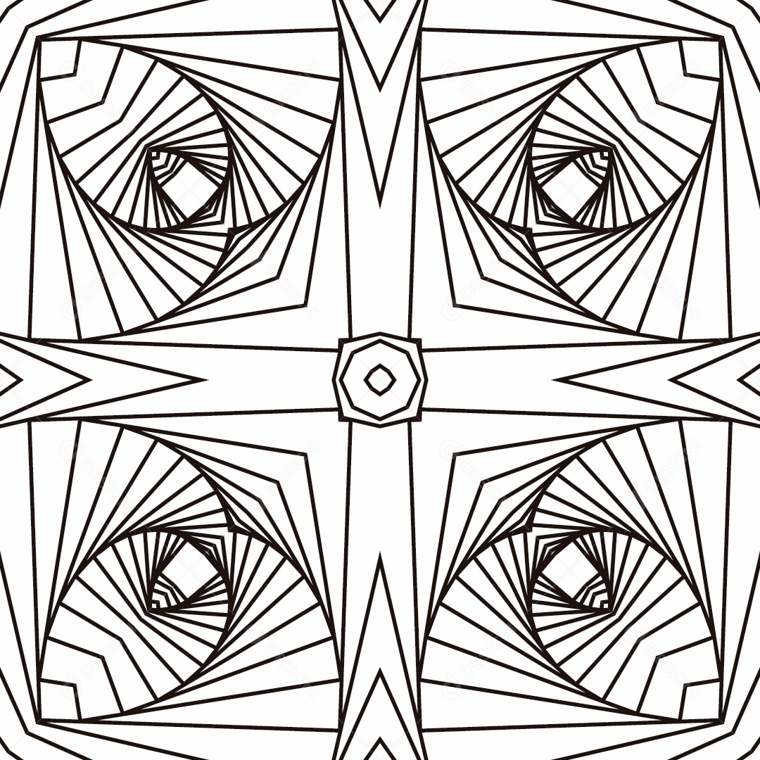 Ornamentos Geométricos Circulares Em Fundo Branco Vetor EPS