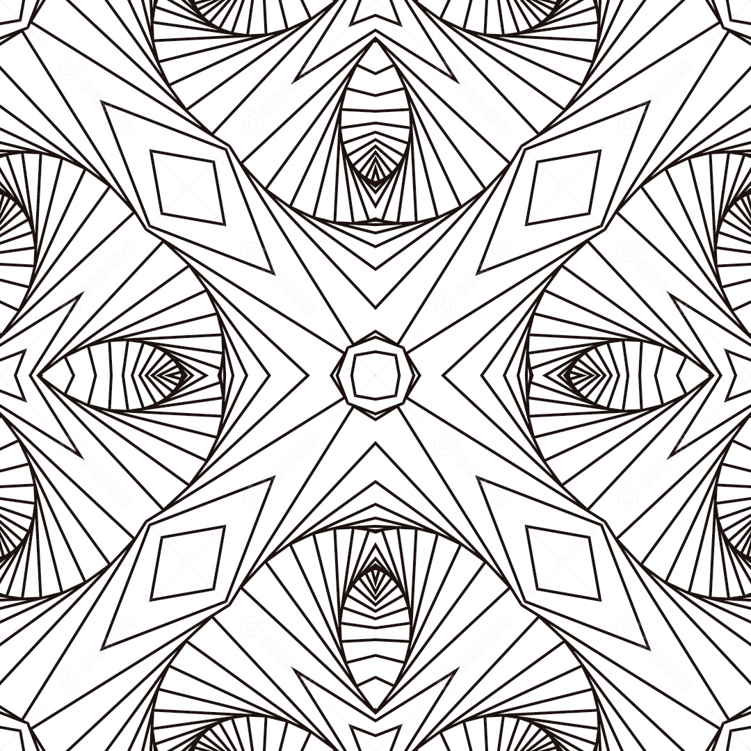 Ornamentos Geométricos Circulares Em Fundo Branco Vetor EPS