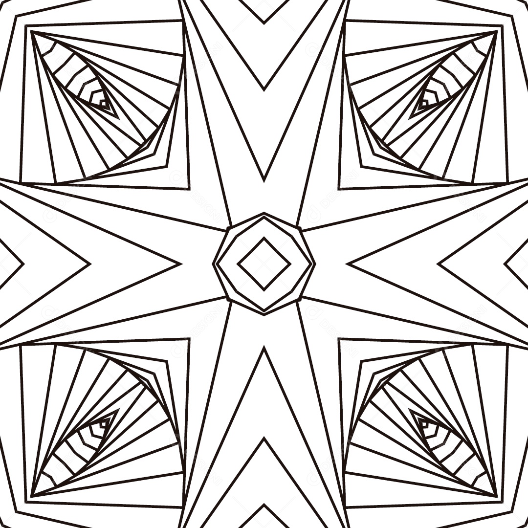 Ornamentos Geométricos Circulares Em Fundo Branco Vetor EPS