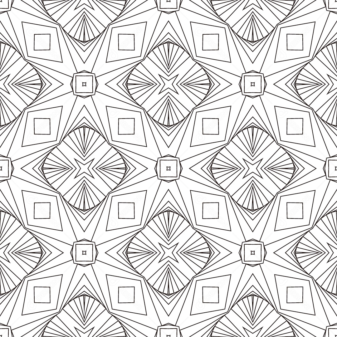 Ornamentos Geométricos Circulares Em Fundo Branco Vetor EPS