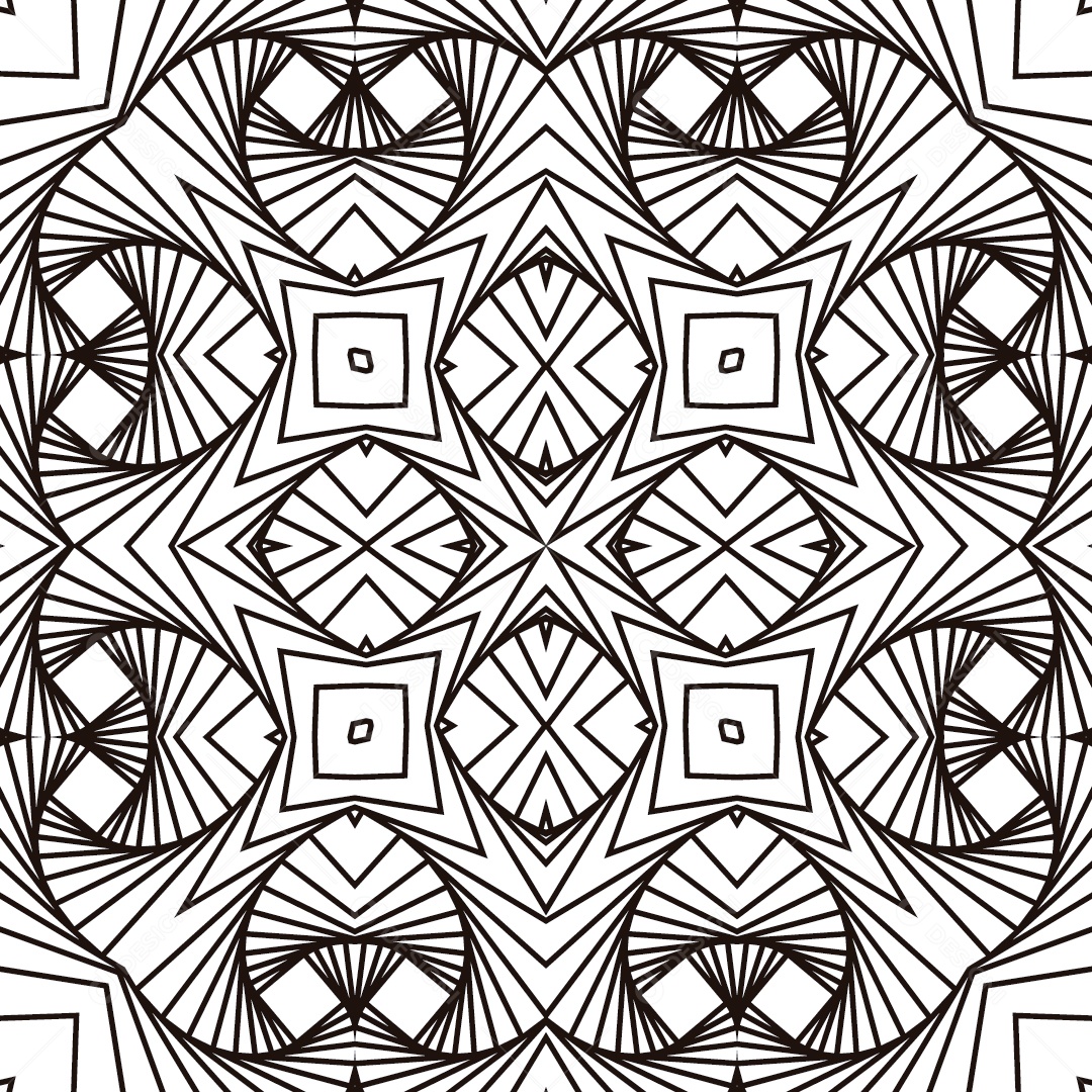 Ornamentos Geométricos Circulares Em Fundo Branco Vetor EPS