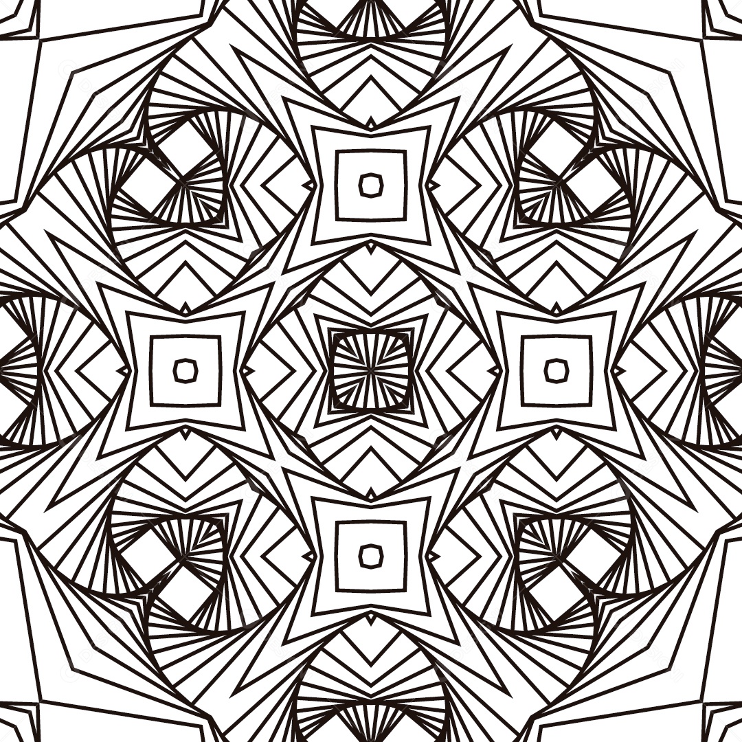 Ornamentos Geométricos Circulares Em Fundo Branco Vetor EPS