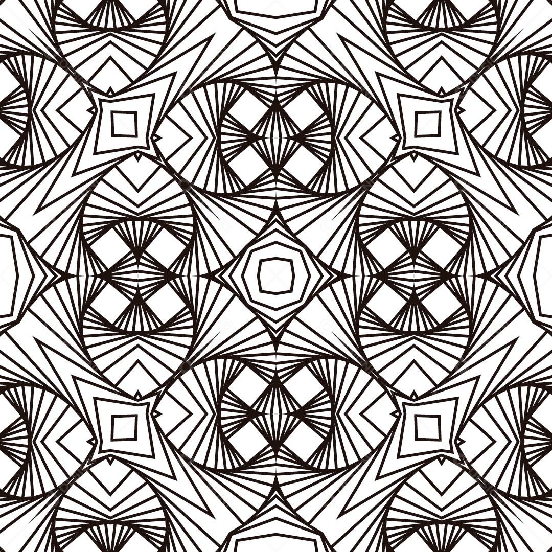 Ornamentos Geométricos Circulares Em Fundo Branco Vetor EPS