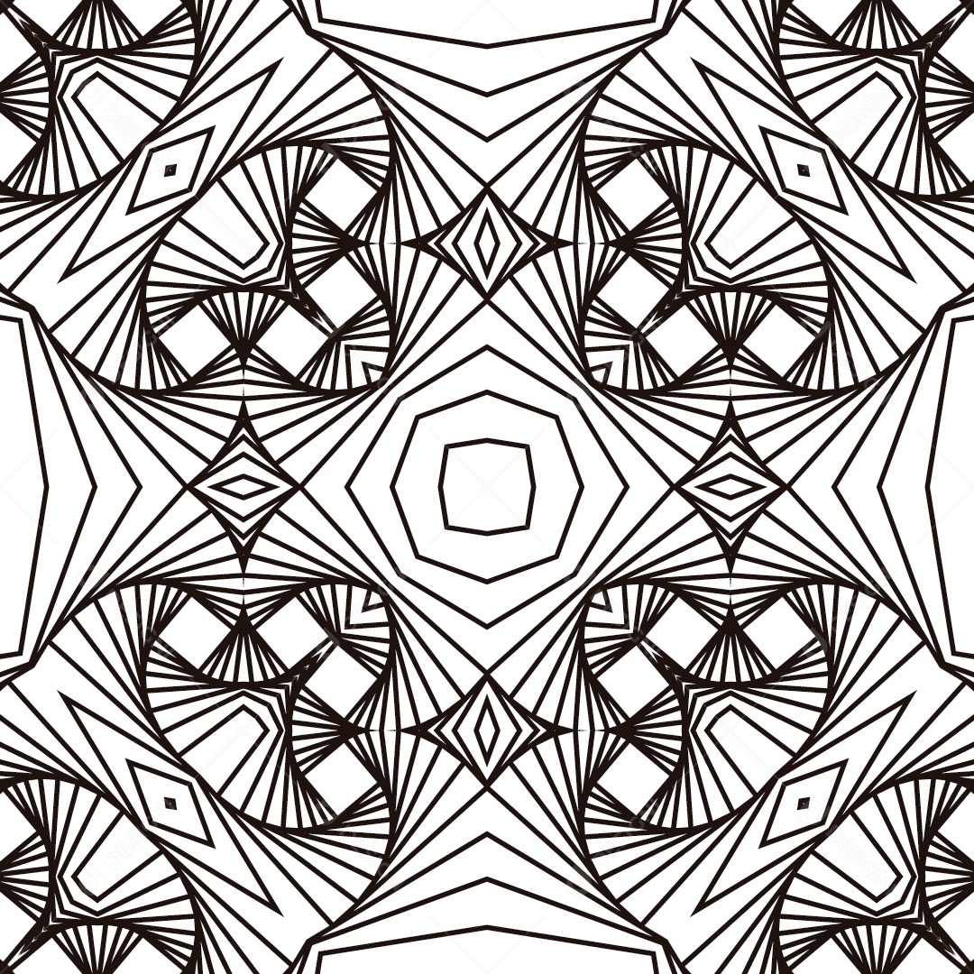 Ornamentos Geométricos Circulares Em Fundo Branco Vetor EPS