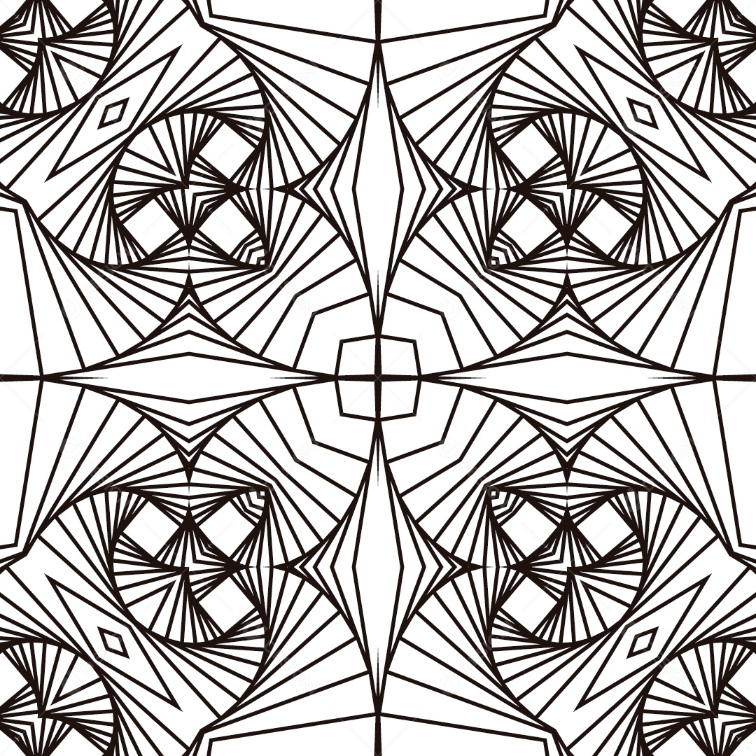 Ornamentos Geométricos Circulares Em Fundo Branco Vetor EPS