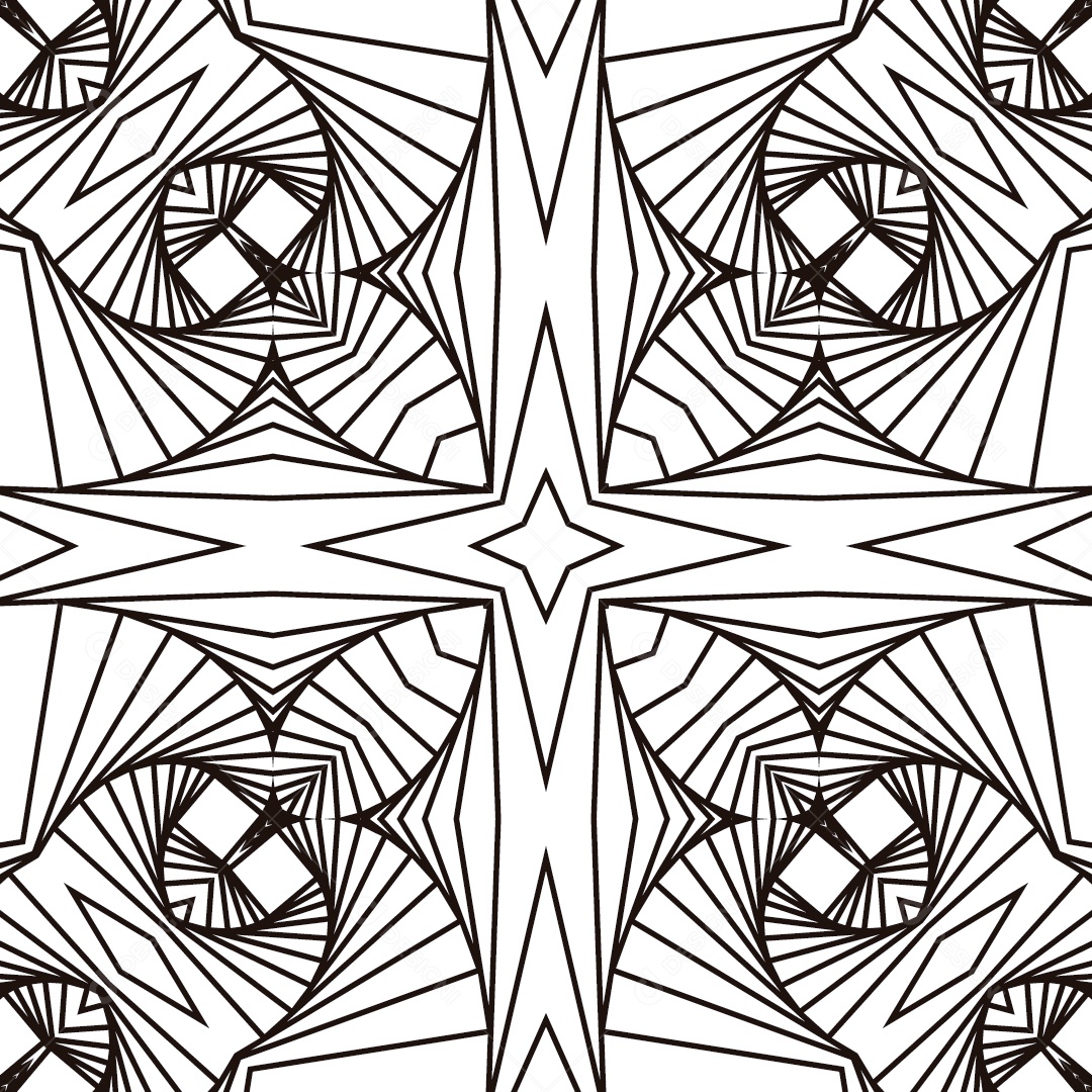 Ornamentos Geométricos Circulares Em Fundo Branco Vetor EPS